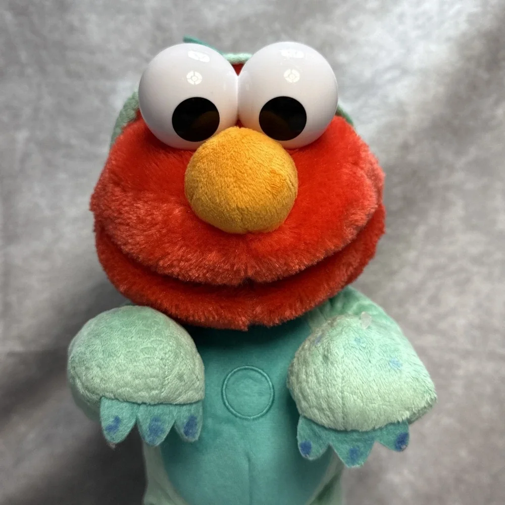 Sesame Street Elmo Dinosaur Costume Dino Stomp Plush Toy Interactive Dance WORKS